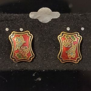 2/$20 Vintage Butterfly Flower Cloissone Posts